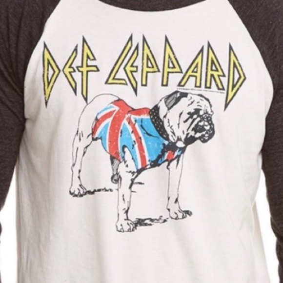 Def Leopard Baseball Tee - British Bulldog - Men’s Med. - Picture 2 of 6